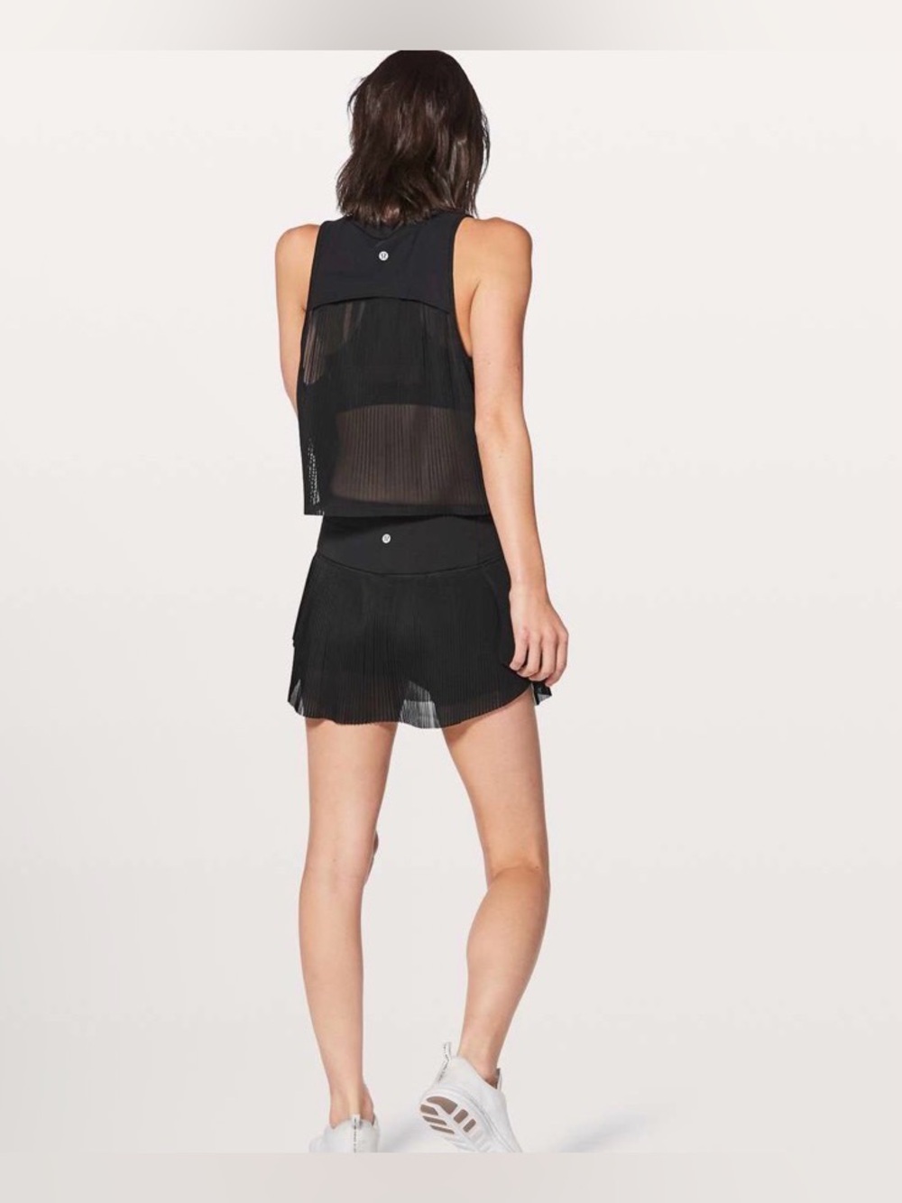 EUC: Lululemon Just Pleat It Tank, Black, sz 4